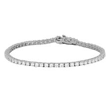 BRACCIALE TENNIS BIANCO 2.5MM IN ARGENTO 925°/°° E ZIRCONI