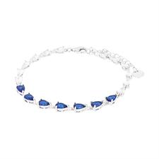 BRACCIALE MULTI GOCCE CON CENTRALI COLOR ZIRCONI IN ARGENTO 925°/°°