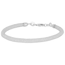 BRACCIALE RETE CON ZIRCONI IN ARGENTO 925°/°°