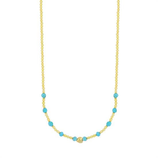 COLLANA P.TURCHESE SPINELLO LEMON E CONCHIGLIA ARGENTO 925°/°°