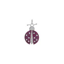 PENDENTE COCCINELLA ZIRCONATO IN ARGENTO 925°/°°