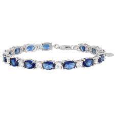 BRACCIALE TENNIS OVALE COLOR CON ZIRCONE ARGENTO 925°/°°