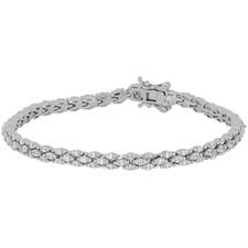 BRACCIALE TENNIS ZIRCONI OVALI PICCOLI ZIRCONATI IN ARGENTO 925°/°°