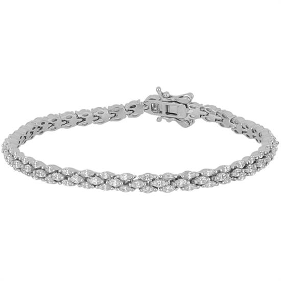 BRACCIALE TENNIS ZIRCONI OVALI PICCOLI ZIRCONATI IN ARGENTO 925°/°°