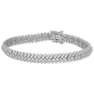 BRACCIALE TENNIS ZIRCONI SPIGHE ZIRCONATE IN ARGENTO 925°/°°