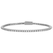 BRACCIALE TENNIS MADE IN ITALY MM1.75 P.BIANCHE IN ARGENTO 925°/°°