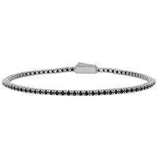 BRACCIALE TENNIS MADE IN ITALY MM1.75 P. NERE IN ARGENTO 925°/°°