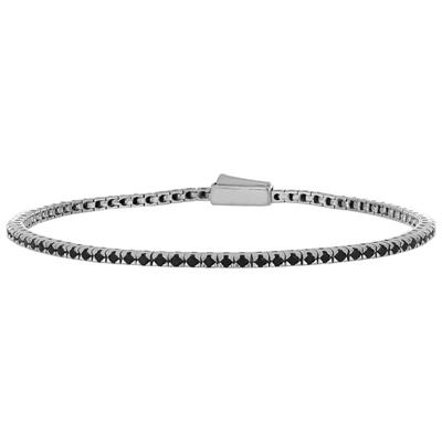 BRACCIALE TENNIS MADE IN ITALY MM1.75 P. NERE IN ARGENTO 925°/°°