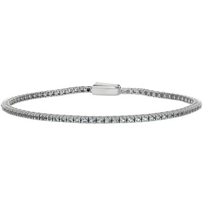 BRACCIALE TENNIS MADE IN ITALY MM1.75 ACQUAMARINA IN ARGENTO 925°/°°