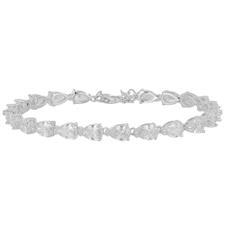 BRACCIALE TENNIS MULTI GOCCE REGOLABILE IN ARGENTO 925°/°°