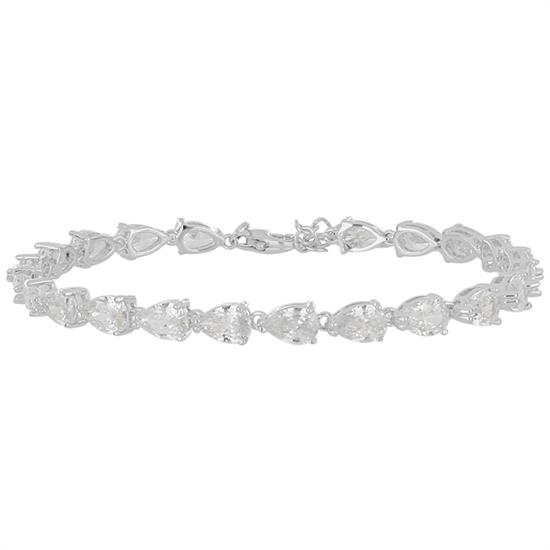 BRACCIALE TENNIS MULTI GOCCE REGOLABILE IN ARGENTO 925°/°°