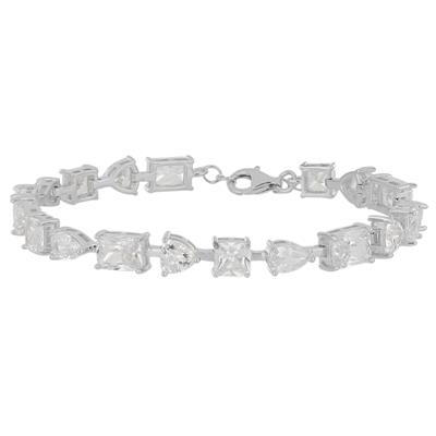 BRACCIALE TENNIS MULTI FORME REGOLABILE IN ARGENTO 925°/°°