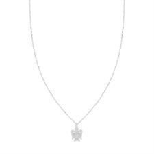 COLLANA ANGELO CON CUORE ZIRCONATO IN ARGENTO 925°/°°