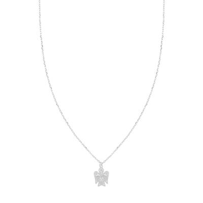 COLLANA ANGELO CON CUORE ZIRCONATO IN ARGENTO 925°/°°