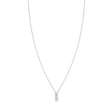 COLLANA TRILOGY ZIRCONI CON FORZATINA IN ARGENTO 925°/°°