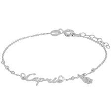 BRACCIALE SCRITTA CAPRI CON CAMPANELLA IN ARGENTO 925°/°°