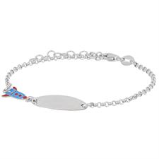 BRACCIALE BIMBO RAZZO CON TARGHETTA IN ARGENTO 925°/°°