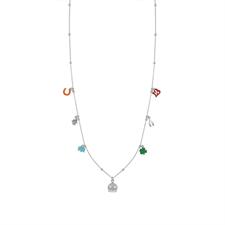 COLLANA SOGGETTI CAPRI SCARAMANTICI PENDENTI IN ARGENTO 925°/°°