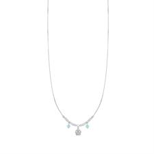 COLLANA CAPRI CAMPANELLA RONDELLE E P.TURCHESE IN ARGENTO 925°/°°