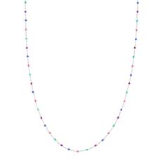 COLLANA PALLINI SMALTO CATTEDTRALE IN ARGENTO 925°/°°