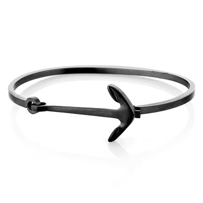 BRACCIALE MANETTA ANCORA ACCIAIO BLACK