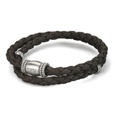 BRACCIALE CORDINO ACCIAIO TRECCIA MAIORCA T.MORO