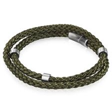 BRACCIALE ACCIAIO TRECCIA YARN MILITARY