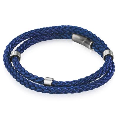 BRACCIALE ACCIAIO TRECCIA YARN BLUETTE