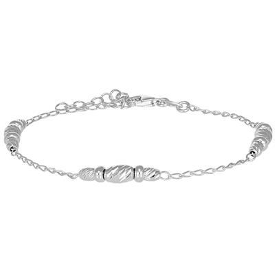 BRACCIALE OVALINI SLASH E ROLLO IN ARGENTO 925°/°°