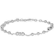 BRACCIALE PALLINI SLASH E CIAMBELLE CON ROLLO IN ARGENTO 925°/°°