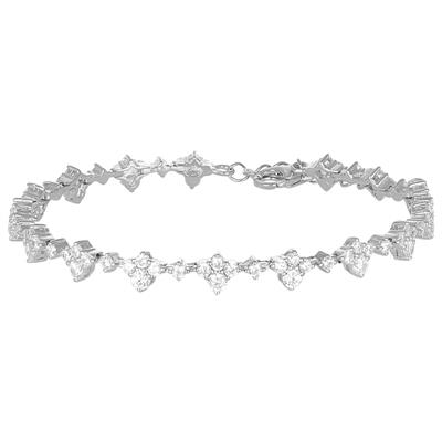 BRACCIALE ALTERNATO P.LUCE E SCINTILLE ZIRCONATE IN ARGENTO 925°/°°