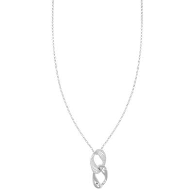 COLLANA ROLLO CON PENDENTE GROUMETTA ZIRCONATA IN ARGENTO 925°/°°