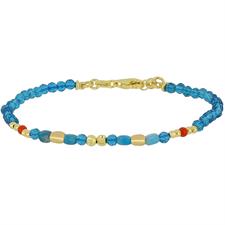 BRACCIALE CORALLO SPINELLO BLU APATITE ARGENTO 925°/°°