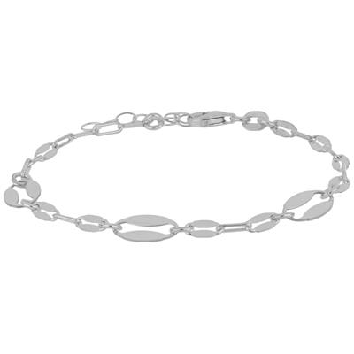 BRACCIALE OVALINI DIAMANTATI IN ARGENTO 925°/°°