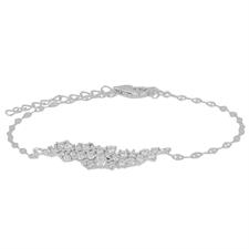 BRACCIALE BARRETTA MIX ZIRCONI CON CATENA DIAMANTATA ARGENTO 925°/°°