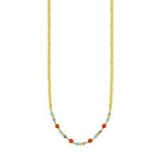 COLLANA SPINELLO LEMON AMETISTA P.TURCHESE E CORALLO ARGENTO 925°/°°