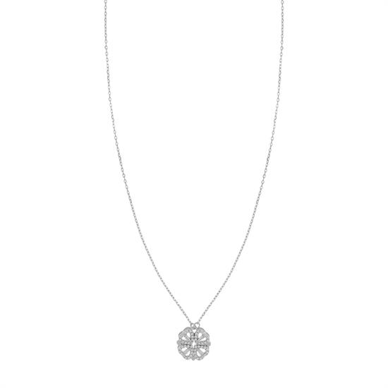 COLLANA QUADRIFOGLIO APRIBILE ZIRCONATO IN ARGENTO 925°/°°