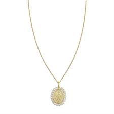 COLLANA ROLLO CON MADONNINA ZIRCONATA IN ARGENTO 925°/°°