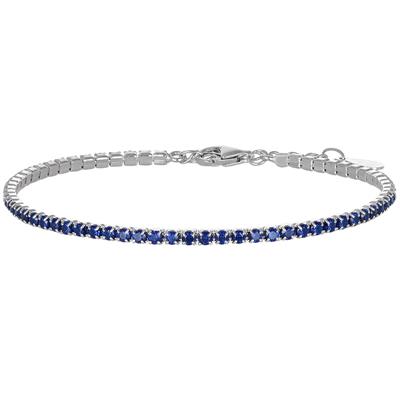 BRACCIALE TENNIS MORBIDO 2MM ZIRCONATO IN ARGENTO 925°/°°