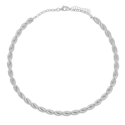 COLLANA RIGIDA TRECCIA IN ARGENTO 925°/°°