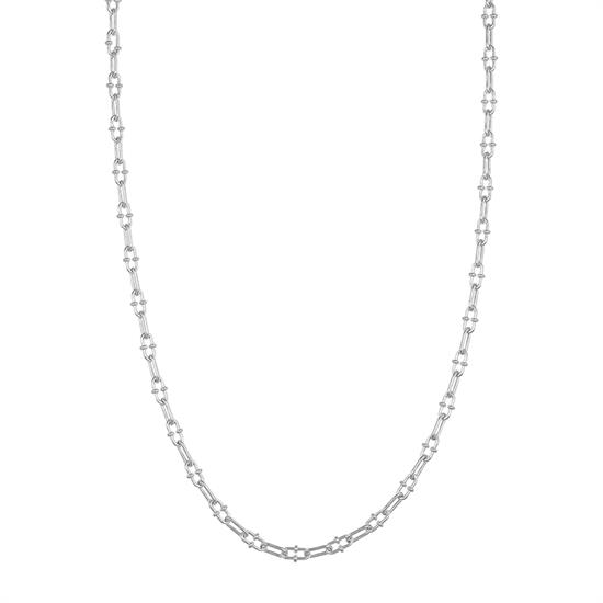 COLLANA MAGLIE OVALINE CON BARRE IN ARGENTO 925°/°°