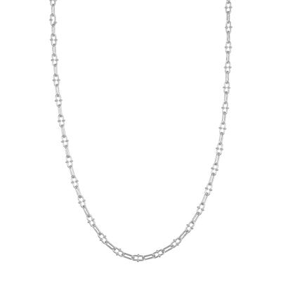 COLLANA MAGLIE OVALINE CON BARRE IN ARGENTO 925°/°°