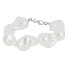 BRACCIALE SHELL GRANDE STILE BAROCCA IN ARGENTO 925°/°°