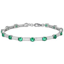 BRACCIALE TENNIS + TONDI COLOR ZIRCONI IN ARGENTO 925°/°°