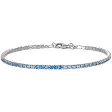 BRACCIALE TENNIS MORBIDO 2MM SFUMATI ZIRCONATO IN ARGENTO 925°/°°