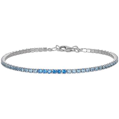 BRACCIALE TENNIS MORBIDO 2MM SFUMATI ZIRCONATO IN ARGENTO 925°/°°