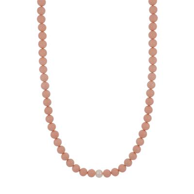 COLLANA MADREPERLA PINK CON PERLA NATURALE IN ARGENTO 925°/°°