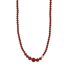 COLLANA MADREPERLA SMALTATA SCALARE E PERLA NATURALE ARGENTO 925°/°°