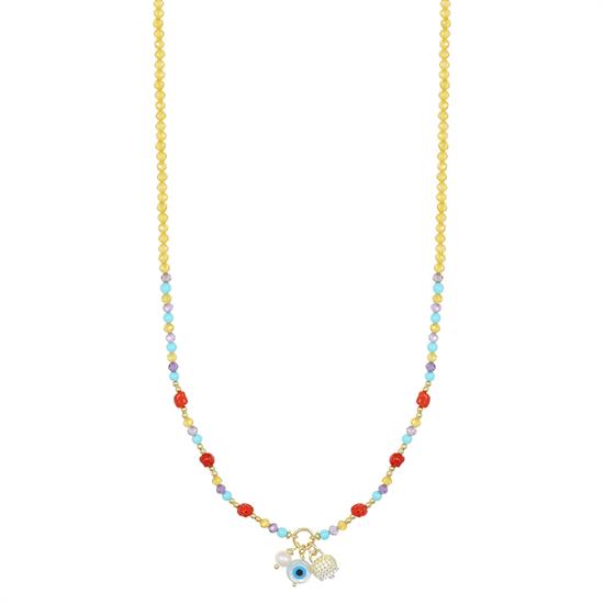 COLLANA S.P LEMON AMET. P.TUR COR CAMPANELLA CZ ARGENTO 925°/°°