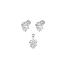 PARURE PEND-ORECC LIMONE IN ARGENTO 925°/°°